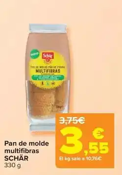 Carrefour Schär - pan de molde multifibras oferta