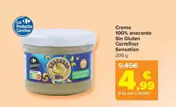 Carrefour Carrefour - crema 100% anacardo sin gluten sensation oferta