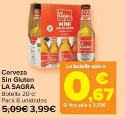 Carrefour La sagra - cerveza sin gluten oferta