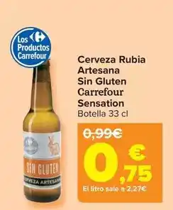 Carrefour Carrefour sensation - cerveza rubia artesana sin gluten oferta