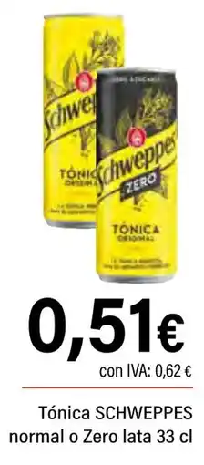 Cash Ifa SCHWEPPES Tónica normal o Zero oferta