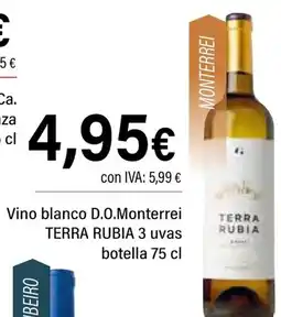 Cash Ifa TERRA RUBIA Vino blanco D.O.Monterrei 3 uvas oferta