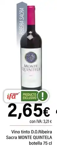 Cash Ifa MONTE QUINTELA Vino tinto D.O.Ribeira Sacra oferta