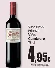 Unide Market Viña cumbrero - vino tinto crianza oferta