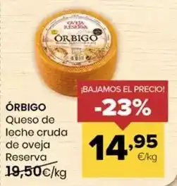 Autoservicios Familia Orbigo - queso de leche cruda de oveja reserva oferta