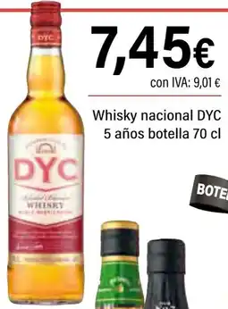 Cash Ifa DYC Whisky nacional 5 años oferta