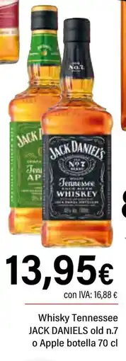 Cash Ifa JACK DANIELS Whisky Tennessee old n.7 o Apple oferta