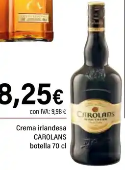 Cash Ifa CAROLANS Crema irlandesa oferta