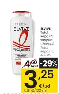 Eroski L'oréal - elvive champu total repair 5 oferta