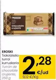 Eroski Eroski - turron de chocolate crujiente oferta