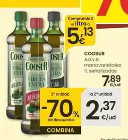 Eroski Coosur - a.o.v.e. monovarietales 1l senalizados oferta