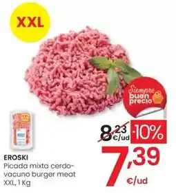 Eroski Eroski - picada mixta cerdo vacuno burger meat xxl oferta