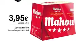 Cash Ifa MAHOU Cerveza 5 estrellas oferta
