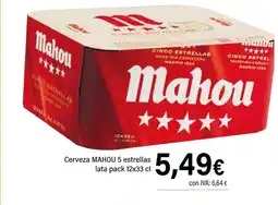 Cash Ifa MAHOU 5 Cerveza estrellas oferta