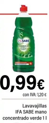 Cash Ifa IFA SABE Lavavajillas mano concentrado verde oferta