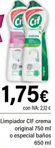Cash Ifa CIF Limpiador crema original o especial baños oferta