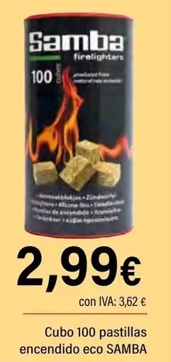 Cash Ifa SAMBA Cubo 100 pastillas encendido eco oferta