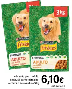 Cash Ifa FRISKIES Alimento perro adulto carne-cereales- verdura o ave-verdura oferta