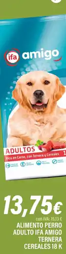 Cash Ifa IFA AMIGO Alimento perro adulto ternera cereales 18 k oferta