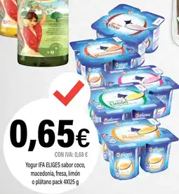 Cash Ifa IFA ELIGES Yogur sabor coco, macedonia, fresa, limón o plátano oferta