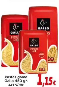 Proxi GALLO Pastas gama oferta