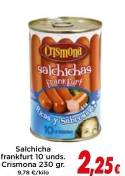 Proxi CRISMONA Salchicha frankfurt 10 unds. oferta