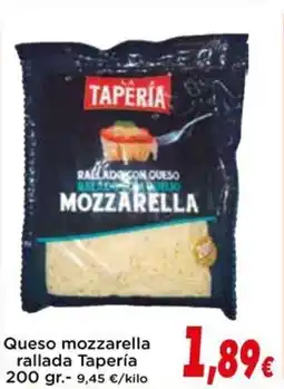Proxi TAPERÍA Queso mozzarella rallada oferta