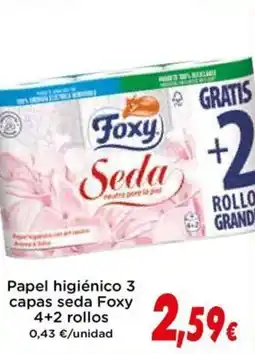 Proxi FOXY Papel higiénico 3 capas seda oferta