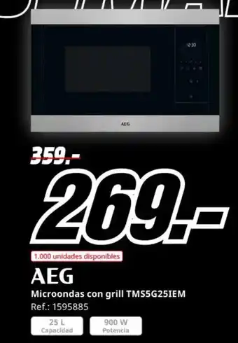 AEG Microondas con grill TMS5G25IEM