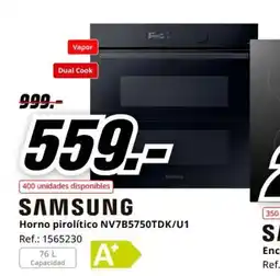 MediaMarkt SAMSUNG Horno pirolítico NV7B5750TDK/U1 oferta