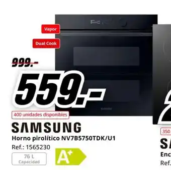 SAMSUNG Horno pirolítico NV7B5750TDK/U1