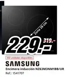 MediaMarkt SAMSUNG Encimera inducción NZ63M3NM1BB/UR oferta