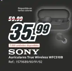 MediaMarkt SONY Auriculares True Wireless WFC510B oferta
