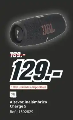MediaMarkt Altavoz inalámbrico Charge 5 oferta
