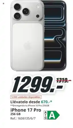 MediaMarkt IPHONE 17 Pro oferta