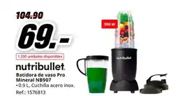 MediaMarkt NUTRIBULLET Batidora de vaso Pro Mineral NB907 oferta