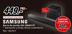 MediaMarkt SAMSUNG Barra de sonido HW-Q800F/ZF oferta