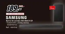 MediaMarkt SAMSUNG Barra de sonido HW-B66CF/ZF oferta