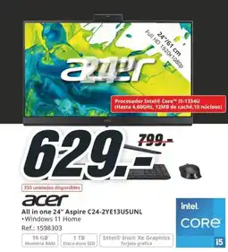 MediaMarkt ACER All in one 24" Aspire C24-2YE13U5UNL oferta