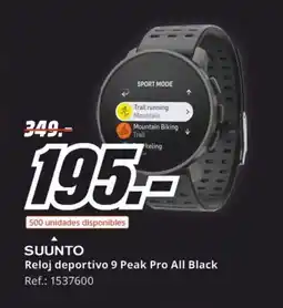 MediaMarkt SUUNTO Reloj deportivo 9 Peak Pro All Black oferta