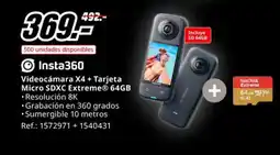 MediaMarkt INSTA360 Videocámara X4 + Tarjeta Micro SDXC Extreme 64GB oferta