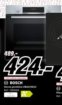 MediaMarkt BOSCH Horno pirolítico HBA574ES3 oferta
