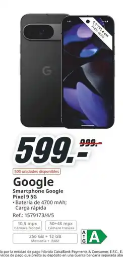 MediaMarkt GOOGLE Smartphone Google Pixel 9 5G oferta
