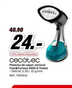 MediaMarkt CECOTEC Plancha de vapor vertical Fast&Furious 4050 X-Treme oferta