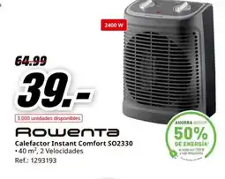 MediaMarkt ROWENTA Calefactor Instant Comfort SO2330 oferta