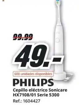 MediaMarkt PHILIPS Cepillo eléctrico Sonicare HX7108/01 Serie 5300 oferta