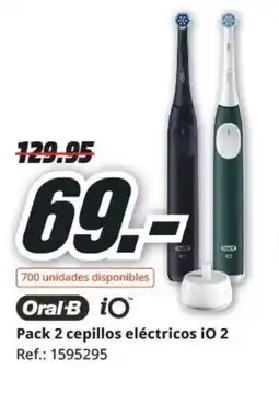 MediaMarkt ORAL-B Pack 2 cepillos eléctricos iO 2 oferta