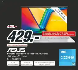 MediaMarkt ASUS Portátil Vivobook 15 F1504VA-BQ151W oferta