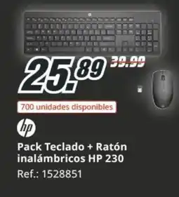 MediaMarkt HP Pack Teclado + Ratón inalámbricos HP 230 oferta