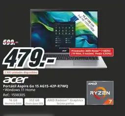 MediaMarkt ACER Portátil Aspire Go 15 AG15-42P-R7WQ oferta